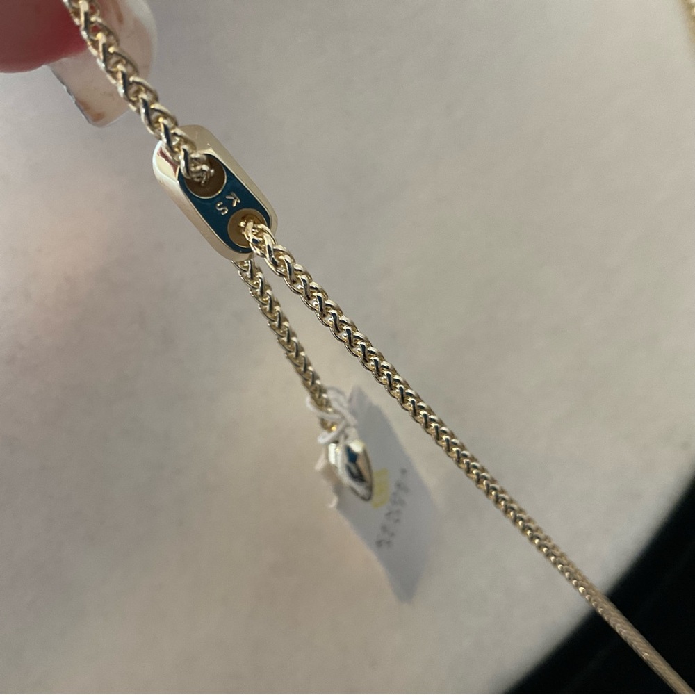 Kendra Scott Kingston Slate Cat’s Eye Necklace - NWT - Rhodium - Picture 8 of 8